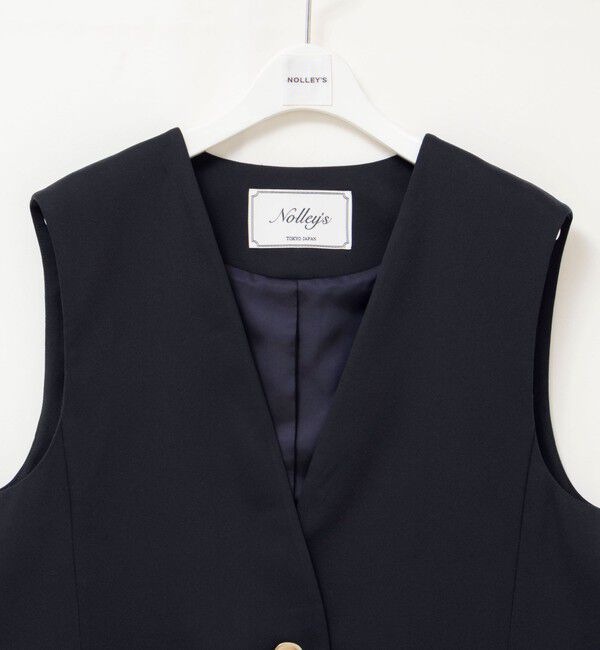 NOLLEY'S「《セットアップ対応》ウォッシャブルジョーゼットフリル付きマルチWAYジレ」|ベスト・ジレ|
