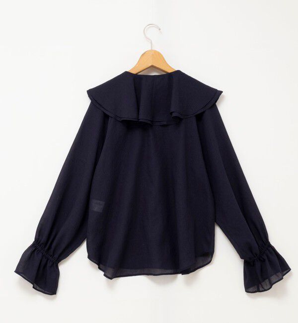 NOLLEY'S「ウォッシャブルラッフルカラーブラウス」|シャツ・ブラウス|