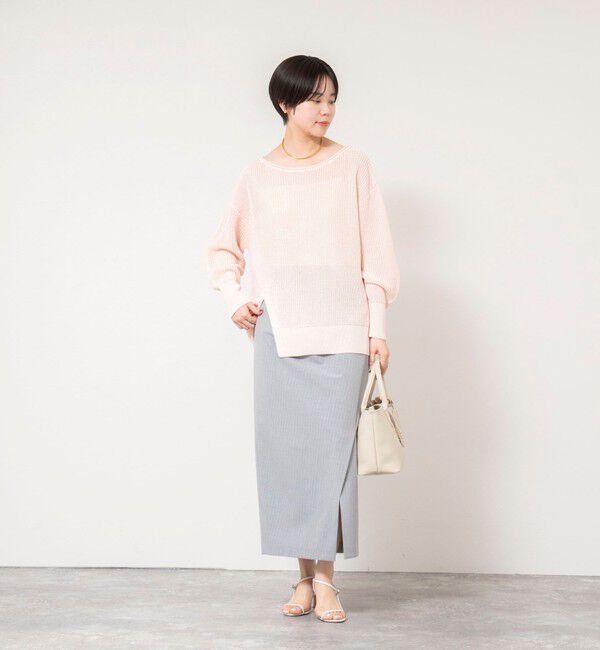 NOLLEY'S sophi「《手洗い可能》片畦前スリットプルオーバー」|ニット・セーター|