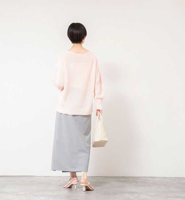 NOLLEY'S sophi「《手洗い可能》片畦前スリットプルオーバー」|ニット・セーター|