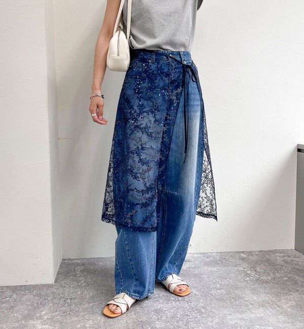 fredy emue「キラキラレイヤードラップスカート」|スカート|