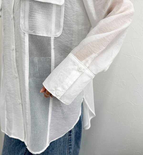 fredy emue「メッシュ切替シャツ」|シャツ・ブラウス|