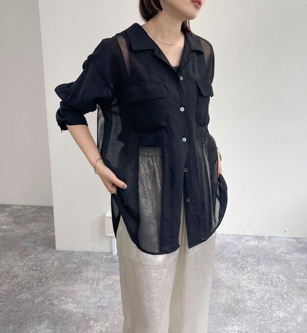 fredy emue「メッシュ切替シャツ」|シャツ・ブラウス|