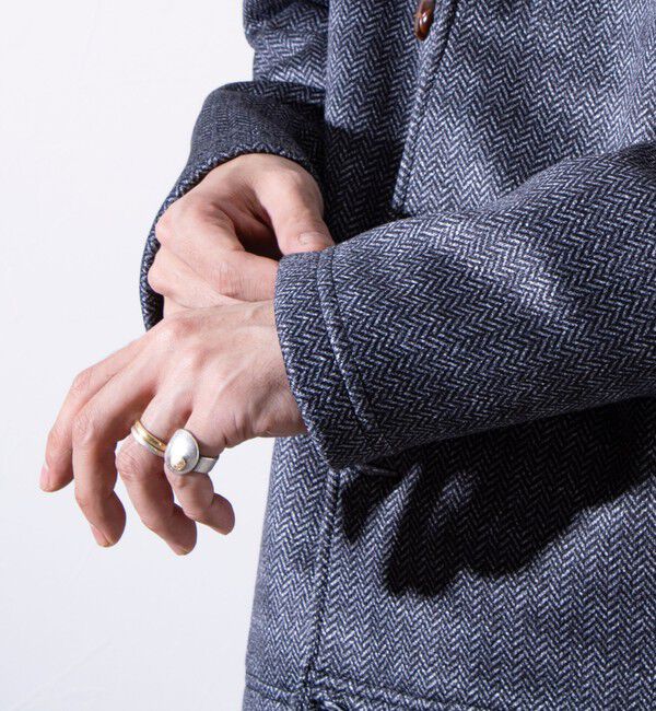 GLOSTER「【GLOSTER/グロスター】カチオンフリースボンディング くるみボタン ショールカーディガン」|カーディガン|