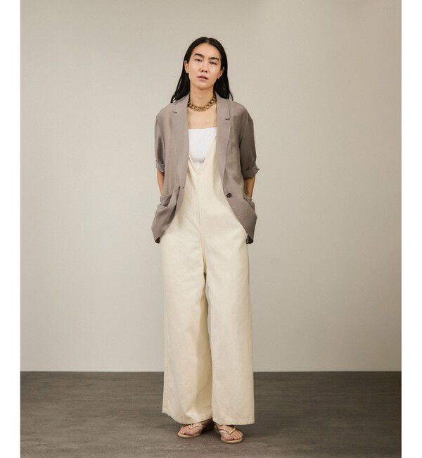 SALON adam et rope'「【WEB限定】シアーハーフスリーブジャケット［洗える・冷房対策］」|テーラードジャケット|