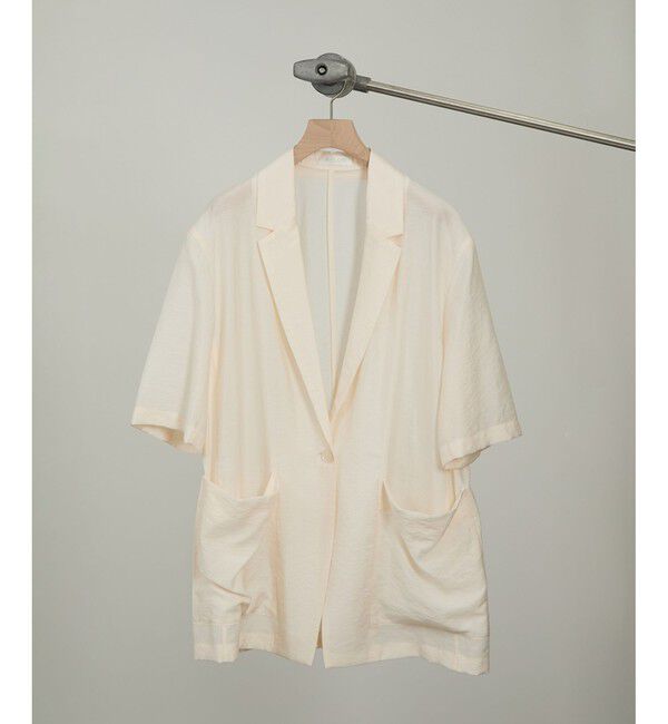 SALON adam et rope'「【WEB限定】シアーハーフスリーブジャケット［洗える・冷房対策］」|テーラードジャケット|