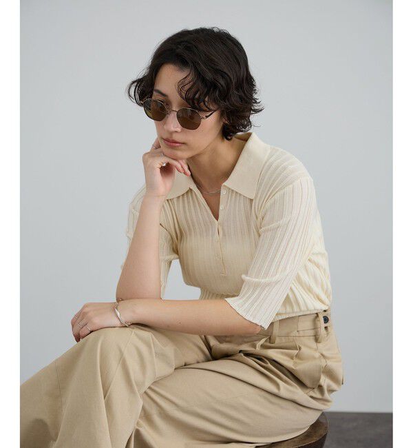 SALON adam et rope'「ワイドリブスキッパーポロシャツ」|ポロシャツ|オフホワイト(15)