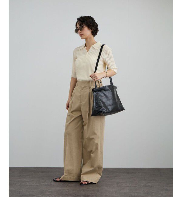 SALON adam et rope'「ワイドリブスキッパーポロシャツ」|ポロシャツ|