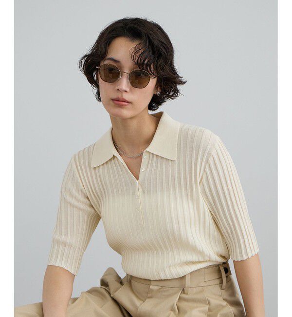 SALON adam et rope'「ワイドリブスキッパーポロシャツ」|ポロシャツ|