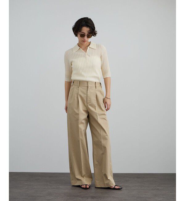 SALON adam et rope'「ワイドリブスキッパーポロシャツ」|ポロシャツ|