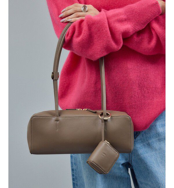 SALON adam et rope'「ミニポーチ付きスプリットレザーワイドバッグ / 追加」|ショルダー・メッセンジャー|