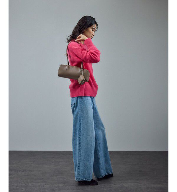 SALON adam et rope'「ミニポーチ付きスプリットレザーワイドバッグ / 追加」|ショルダー・メッセンジャー|