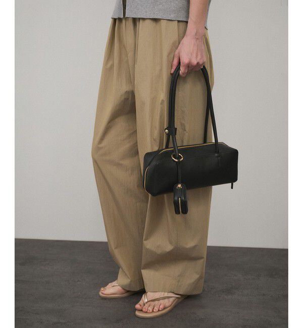 SALON adam et rope'「ミニポーチ付きスプリットレザーワイドバッグ / 追加」|ショルダー・メッセンジャー|