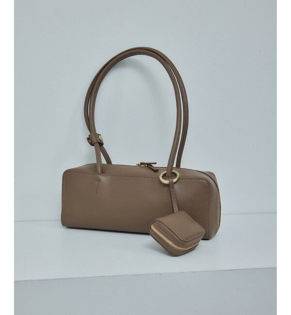 SALON adam et rope'「ミニポーチ付きスプリットレザーワイドバッグ / 追加」|ショルダー・メッセンジャー|ベージュ系(28)