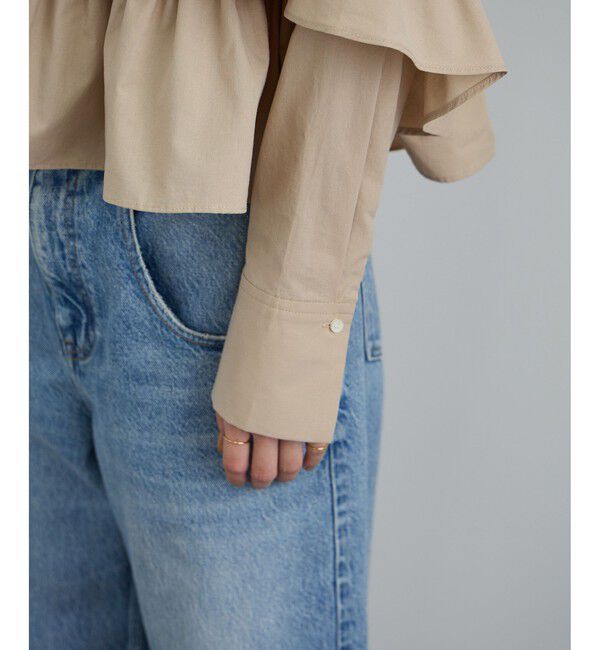 SALON adam et rope'「【WEB限定】フリルギャザーブラウス」|シャツ・ブラウス|