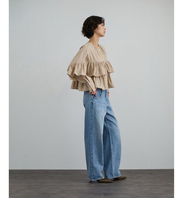 SALON adam et rope'「【WEB限定】フリルギャザーブラウス」|シャツ・ブラウス|
