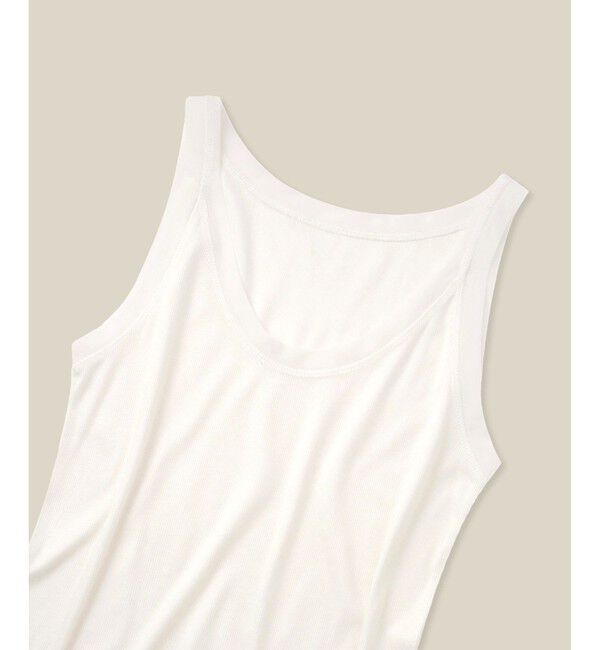 ROPE「【WEB・一部店舗限定】【接触冷感/UVカット】チュールコンビテレコタンクトップ」|タンクトップ|