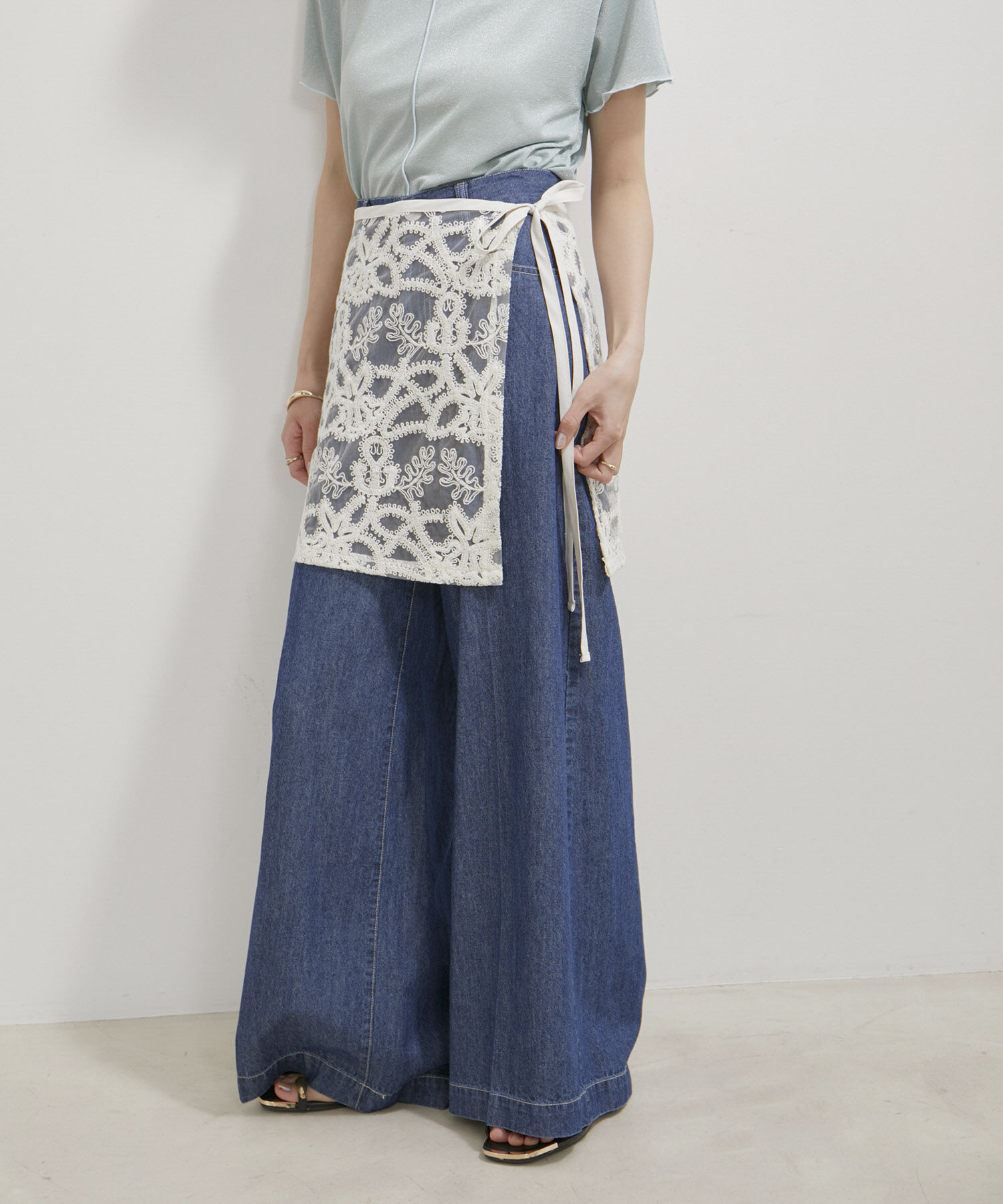 VIS「アソートレースレイヤードスカート」|スカート|