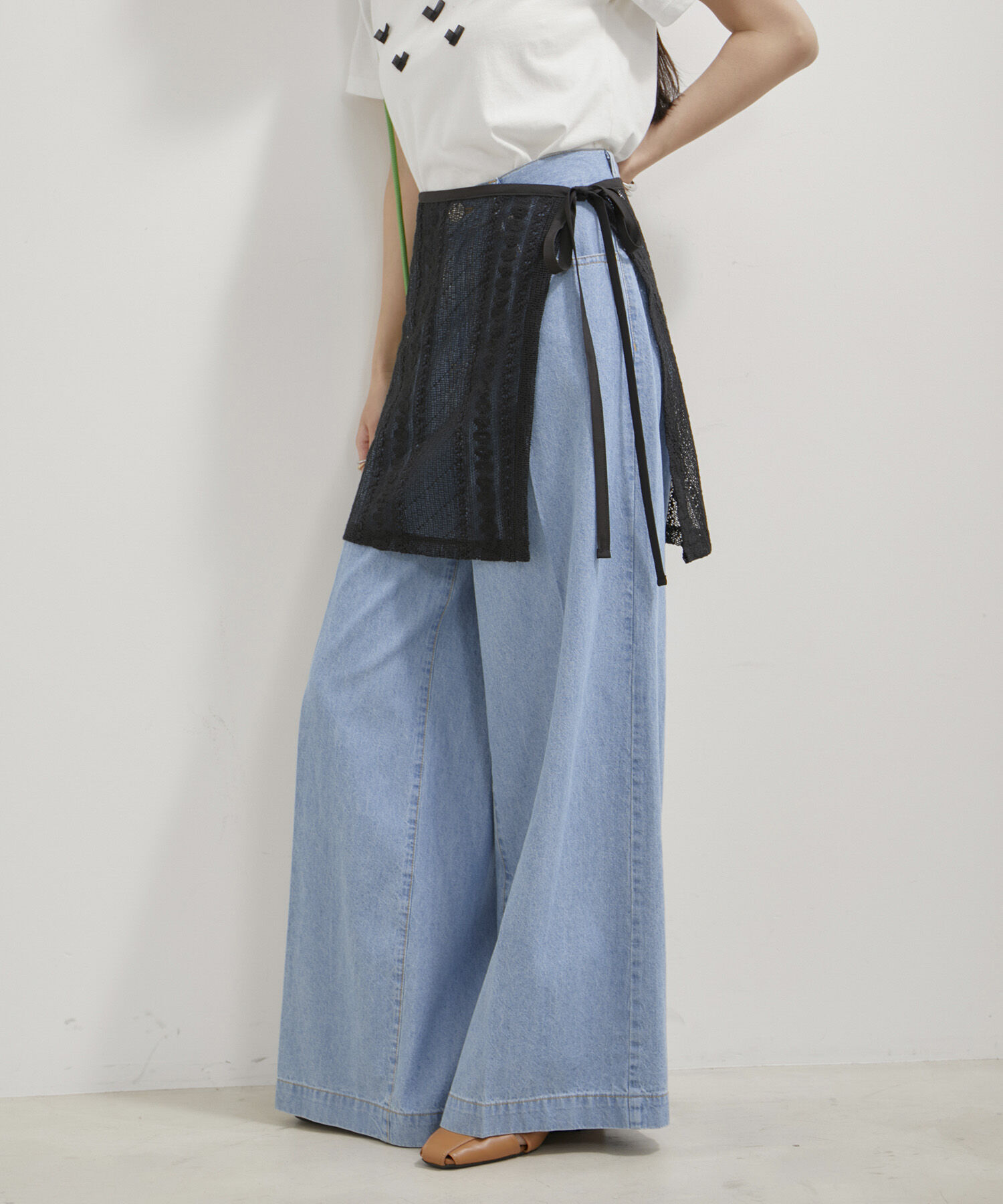 VIS「アソートレースレイヤードスカート」|スカート|