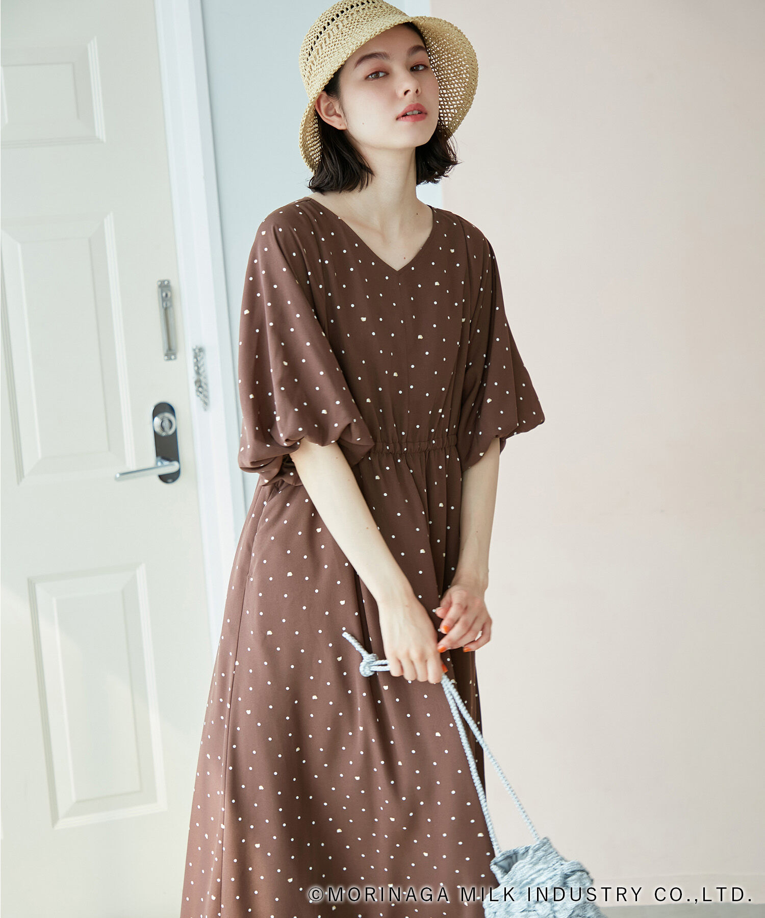 Rope&rsquo;Picnic「【Pino meets ROPE' PICNIC】Pinoドット柄ワンピース」|ワンピース|