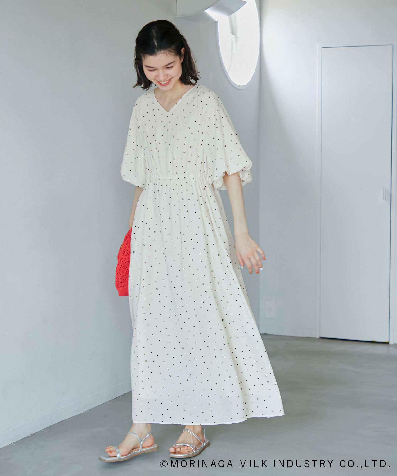 Rope&rsquo;Picnic「【Pino meets ROPE' PICNIC】Pinoドット柄ワンピース」|ワンピース|