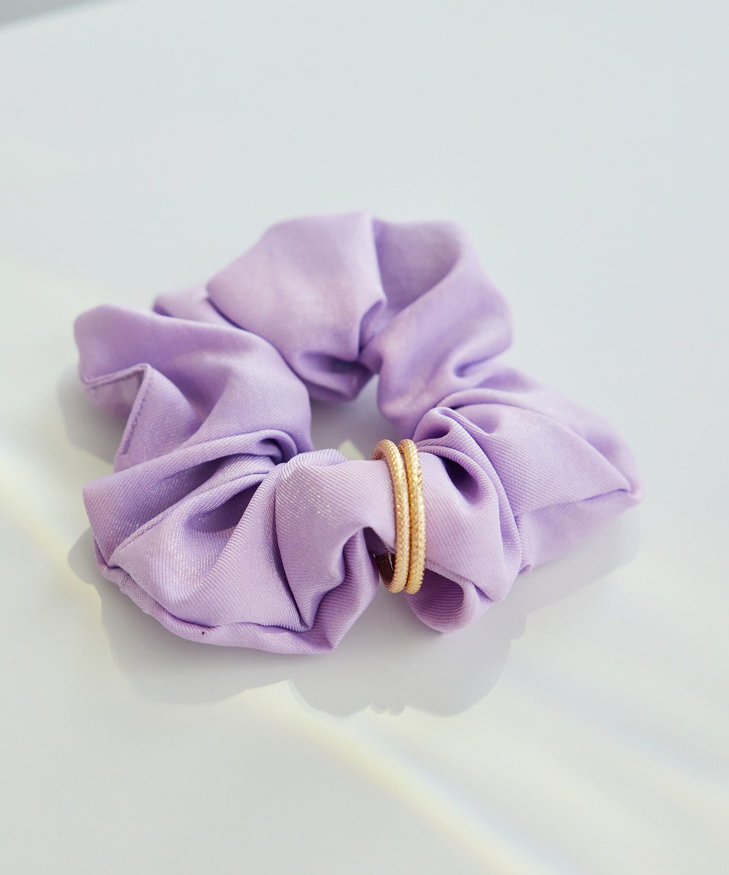 ROPE PICNIC PASSAGE「シャイニーカラーツイルシュシュ」|ヘアゴム・シュシュ|ラベンダー(52)