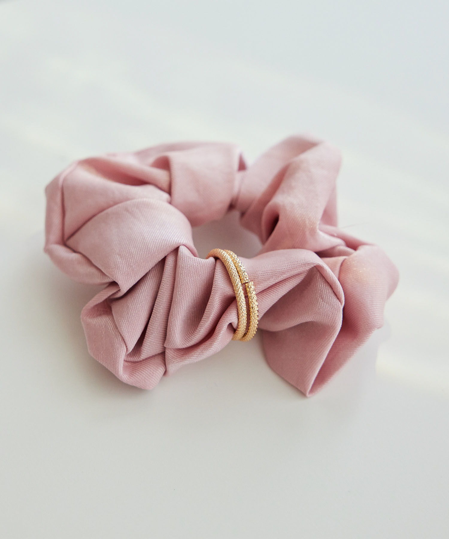 ROPE PICNIC PASSAGE「シャイニーカラーツイルシュシュ」|ヘアゴム・シュシュ|ピンク(63)