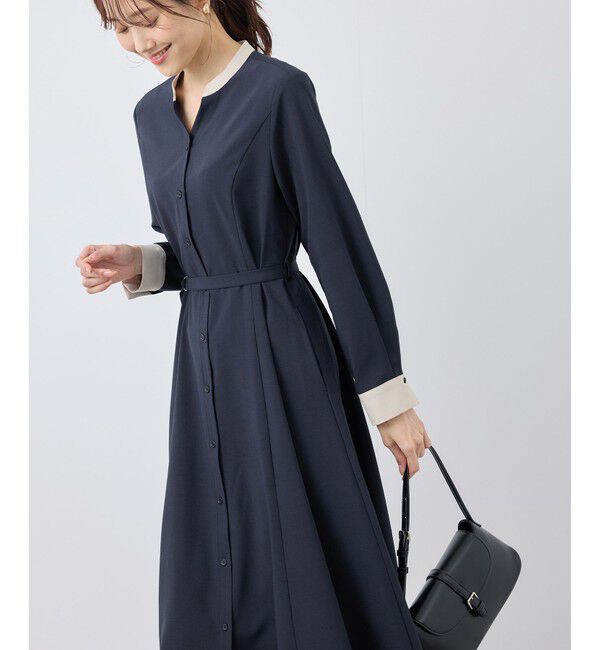 Rope&rsquo;Picnic「【3サイズ展開】配色アソートシャツワンピース」|ワンピース|