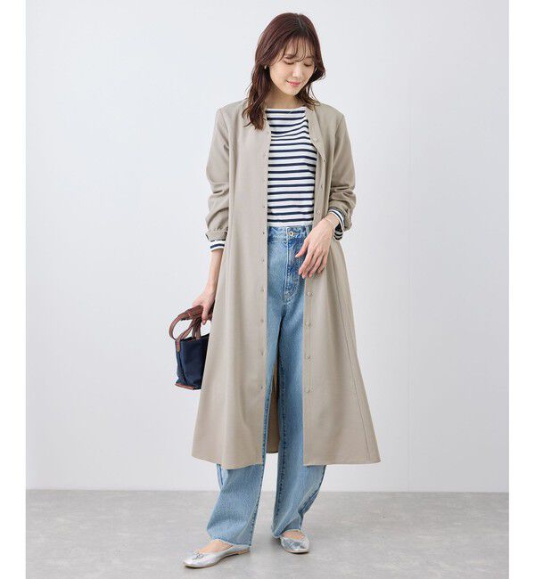 Rope&rsquo;Picnic「【3サイズ展開】配色アソートシャツワンピース」|ワンピース|