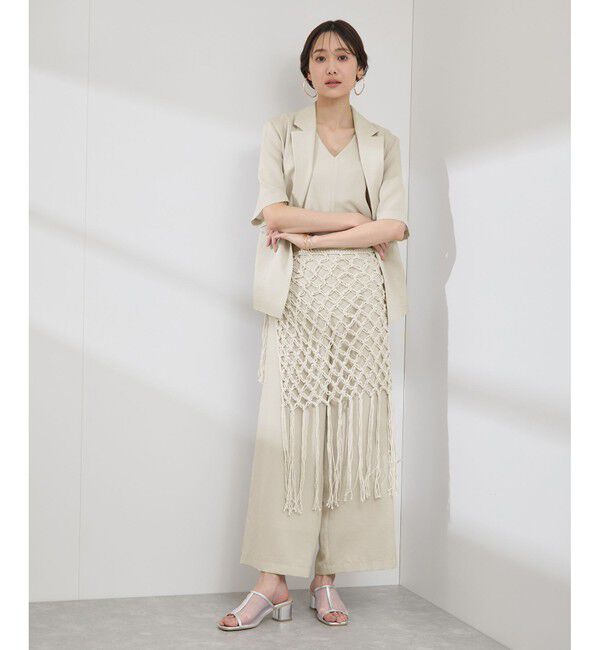 Rope&rsquo;Picnic「【接触冷感・吸水速乾・防シワ】エフォートレスリラックスハーフスリーブジャケット」|テーラードジャケット|