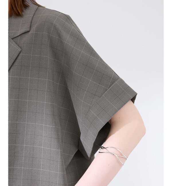 Rope&rsquo;Picnic「【接触冷感・UVカット・速乾】【リネンライク・シリーズ】シアーハーフスリーブジャケット/セットアップ」|テーラードジャケット|