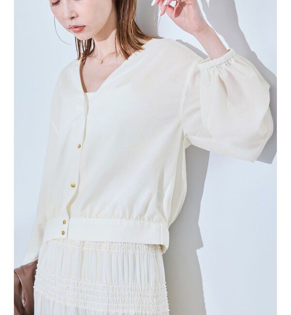 Rope&rsquo;Picnic「ブラウスカーディガン」|カーディガン|オフホワイト(15)