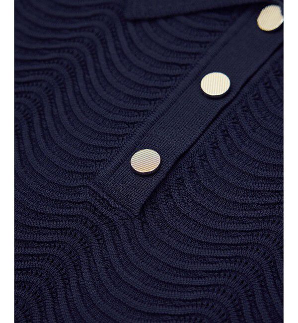 Rope&rsquo;Picnic「リップル風襟付きサマーニットプルオーバー」|ニット・セーター|