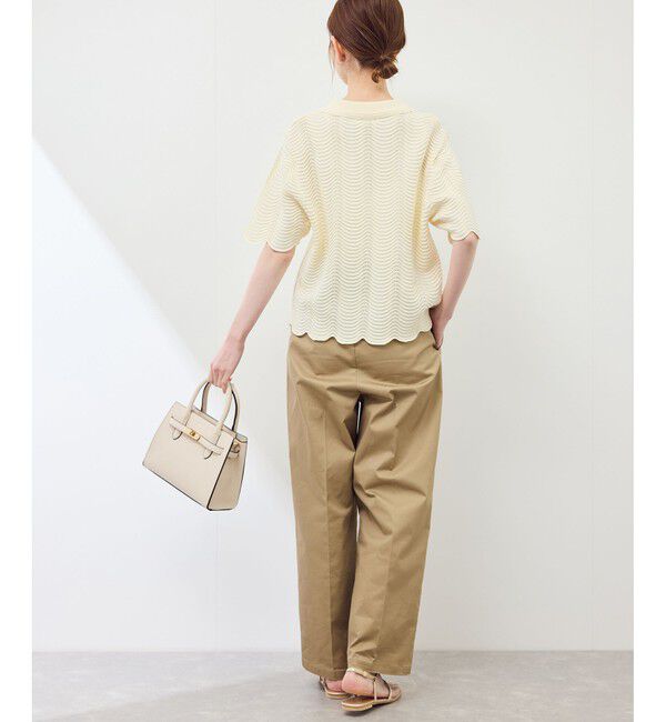 Rope&rsquo;Picnic「リップル風襟付きサマーニットプルオーバー」|ニット・セーター|