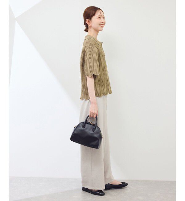 Rope&rsquo;Picnic「リップル風襟付きサマーニットプルオーバー」|ニット・セーター|