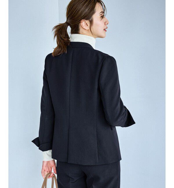 Rope&rsquo;Picnic「360&deg;ウルトラストレッチ ノーカラージャケット/UVカット・花粉ガード・セットアップ対応」|ノーカラージャケット|