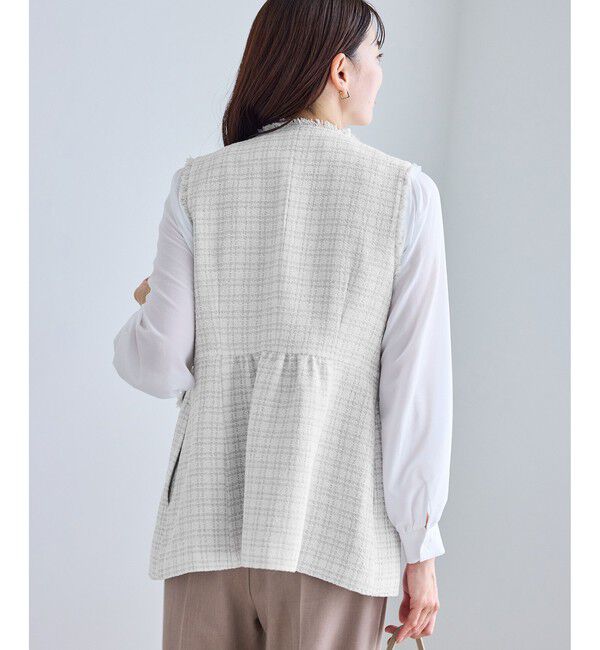 Rope&rsquo;Picnic「【WEB限定カラー】ツイード金ボタンジレベスト/セレモニー対応・リンクコーデ」|ベスト・ジレ|