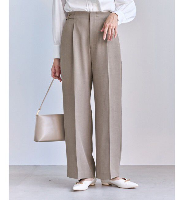 Rope&rsquo;Picnic「クリアツイルワイドパンツ/セレモニー・セットアップ対応」|チノ|