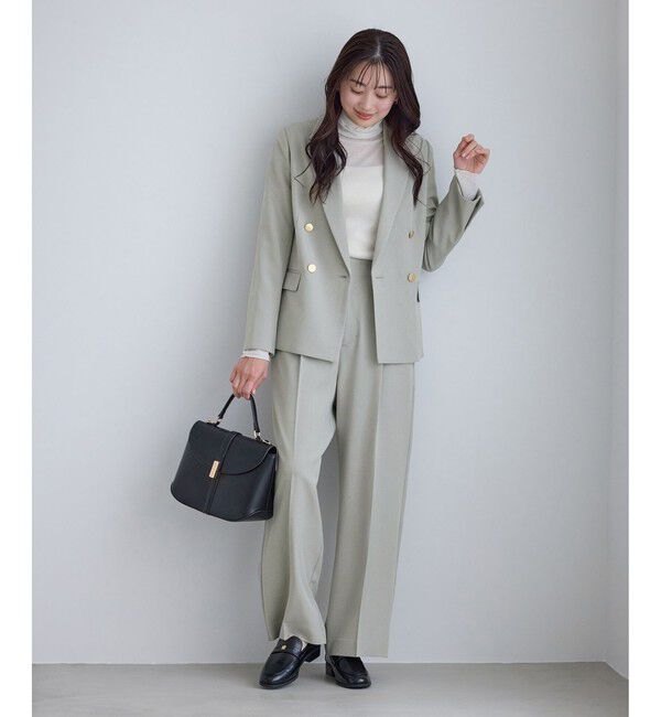 Rope&rsquo;Picnic「クリアツイルワイドパンツ/セレモニー・セットアップ対応」|チノ|