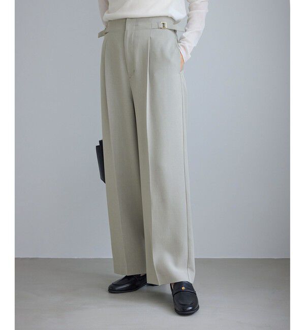 Rope&rsquo;Picnic「クリアツイルワイドパンツ/セレモニー・セットアップ対応」|チノ|