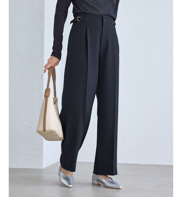 Rope&rsquo;Picnic「クリアツイルワイドパンツ/セレモニー・セットアップ対応」|チノ|