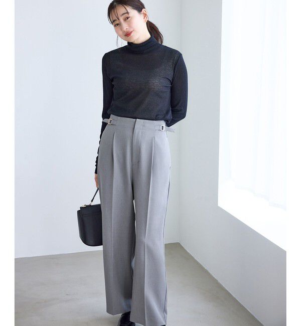 Rope&rsquo;Picnic「クリアツイルワイドパンツ/セレモニー・セットアップ対応」|チノ|