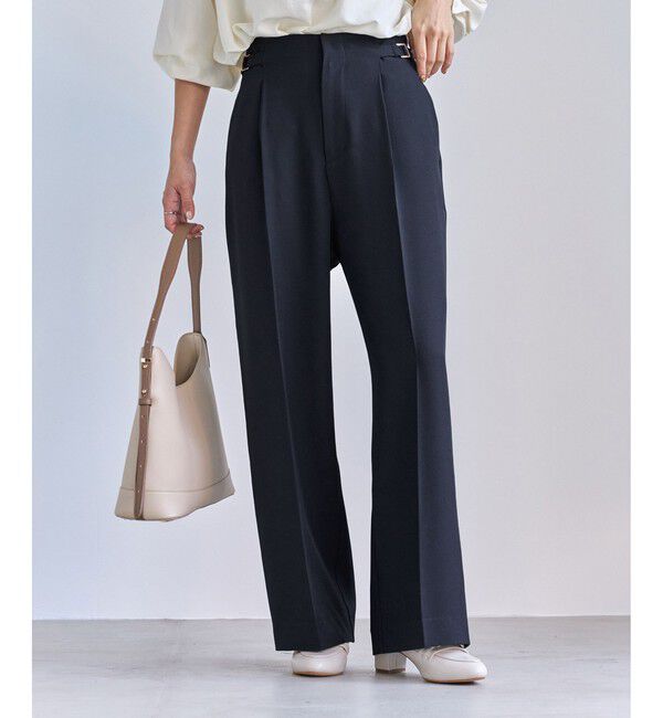 Rope&rsquo;Picnic「クリアツイルワイドパンツ/セレモニー・セットアップ対応」|チノ|