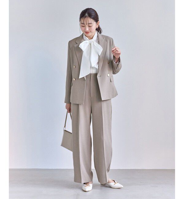 Rope&rsquo;Picnic「クリアツイルワイドパンツ/セレモニー・セットアップ対応」|チノ|