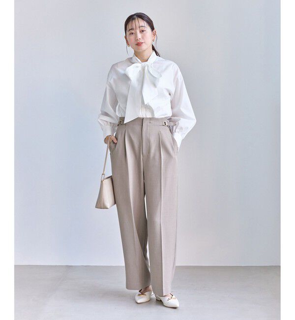 Rope&rsquo;Picnic「クリアツイルワイドパンツ/セレモニー・セットアップ対応」|チノ|