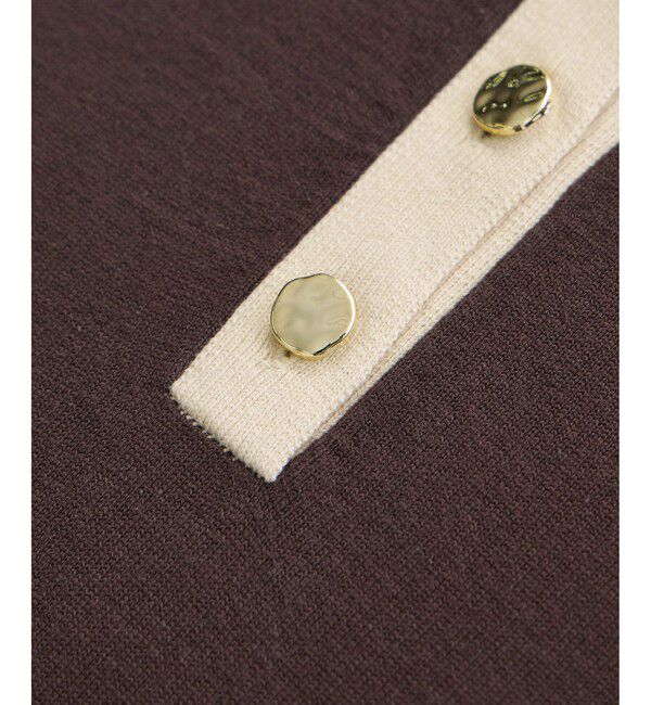 Rope&rsquo;Picnic「配色スキッパーニットワンピース」|ワンピース|