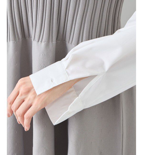 Rope&rsquo;Picnic「シャツドッキングペプラムニット」|シャツ・ブラウス|