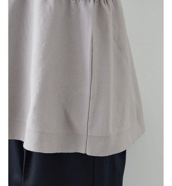 Rope&rsquo;Picnic「シャツドッキングペプラムニット」|シャツ・ブラウス|