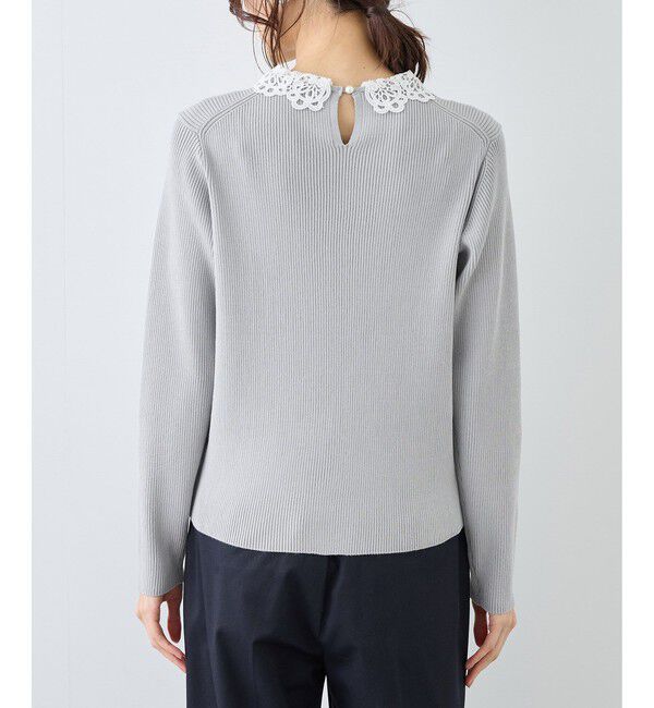 Rope&rsquo;Picnic「レースカラーニット」|ニット・セーター|