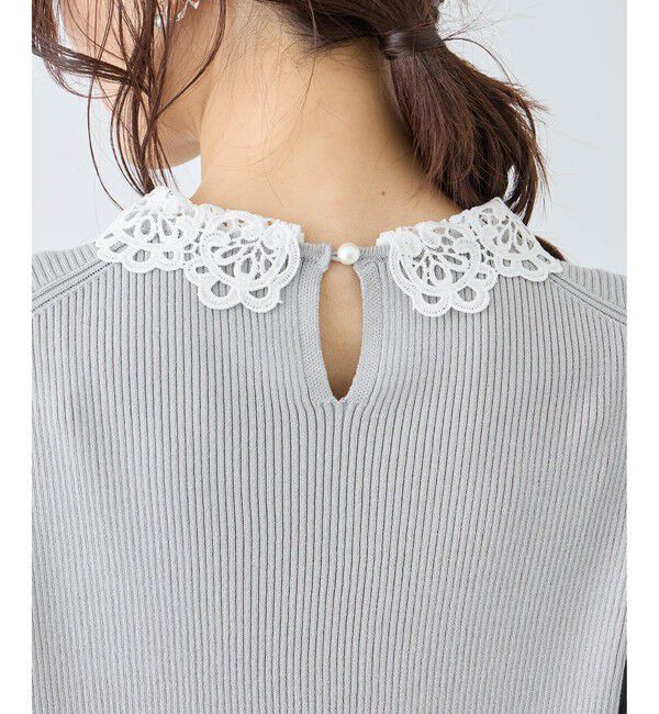 Rope&rsquo;Picnic「レースカラーニット」|ニット・セーター|